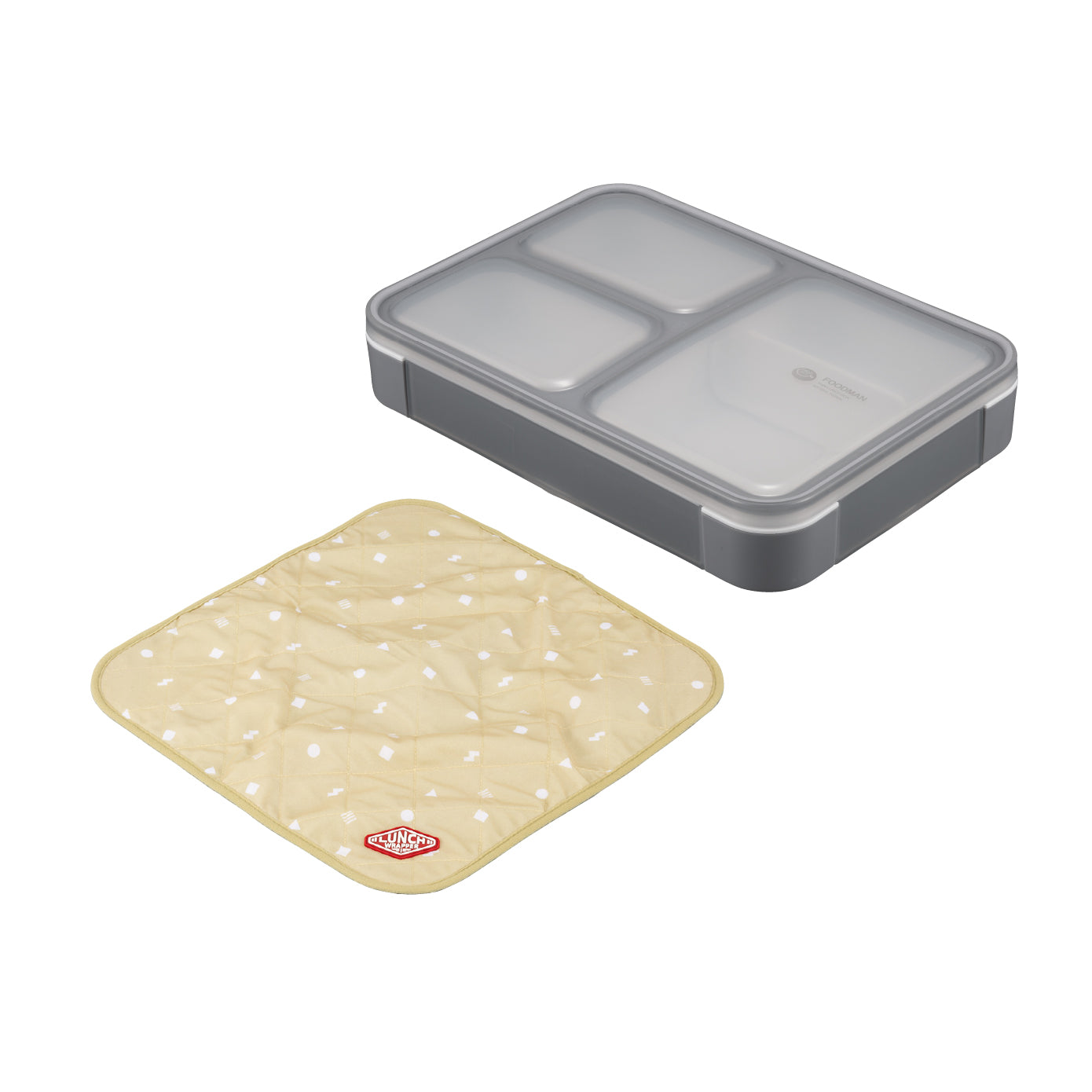 【セット】薄型弁当箱 抗菌フードマン600ml ランチラッパー セット