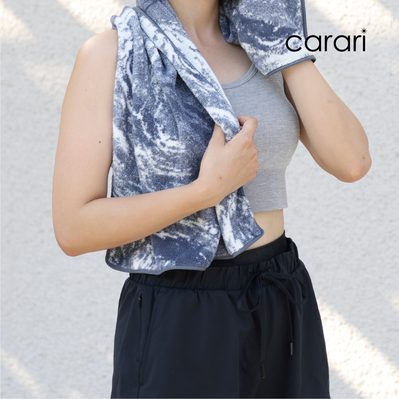 カラリ マーブル ヘアドライタオル