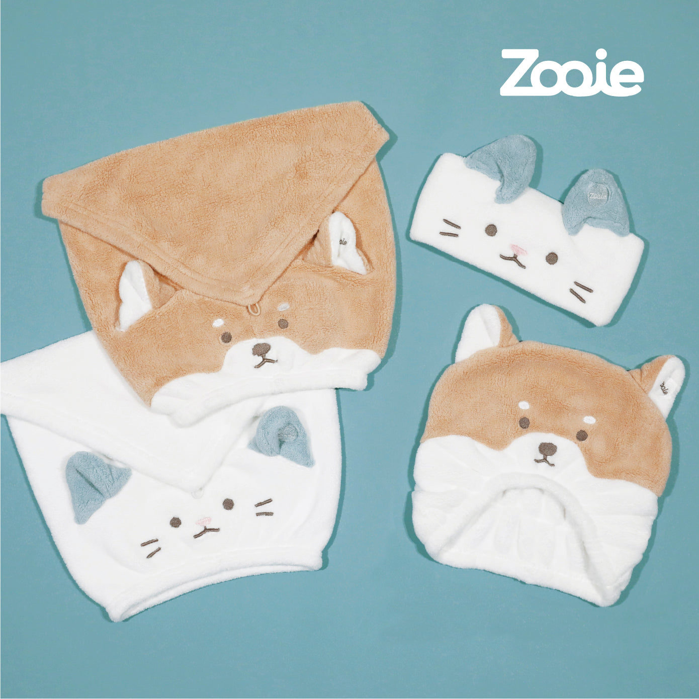 Zooie fam 吸水アニマルヘアターバン