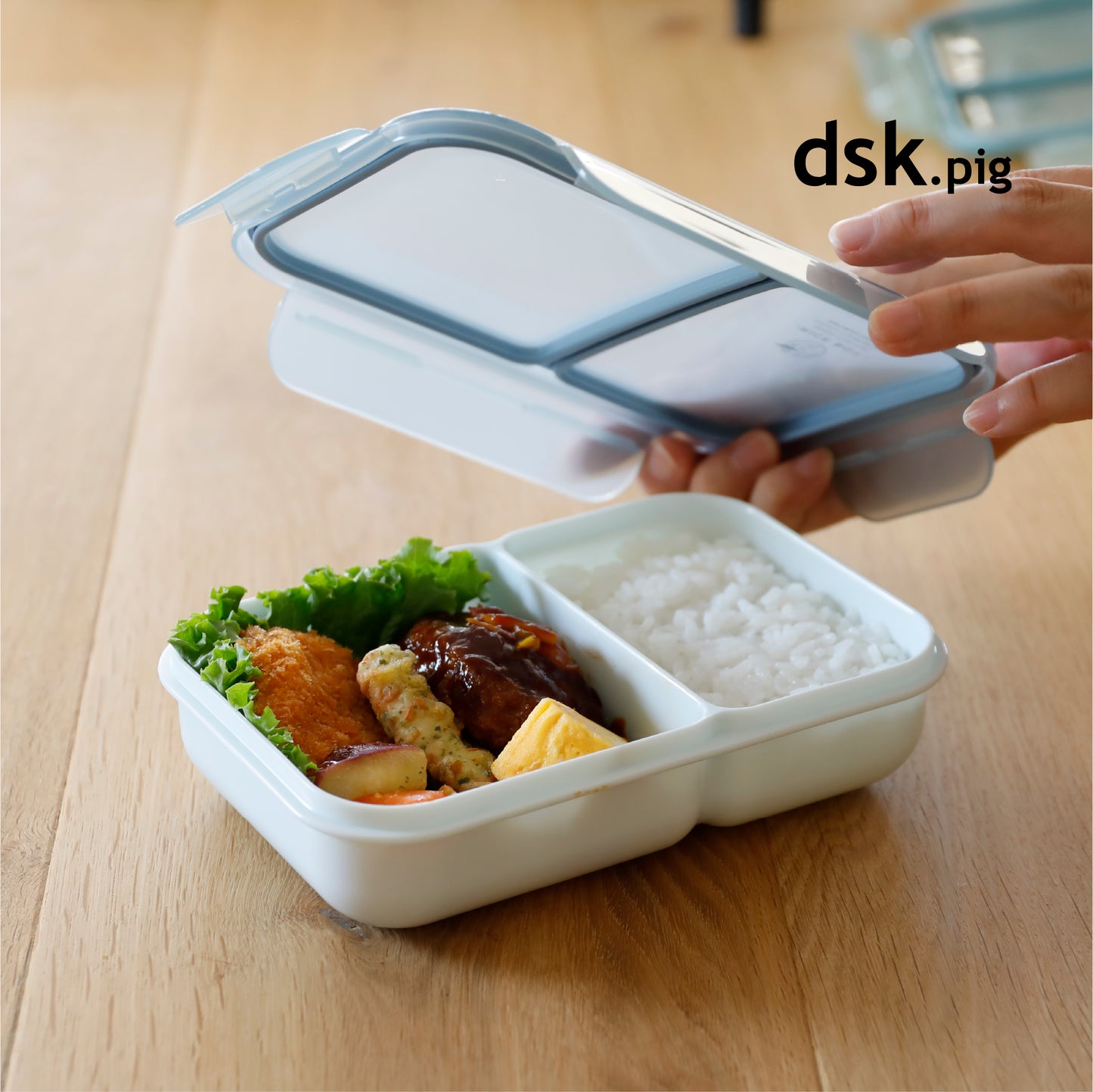 汁漏れしにくい弁当箱 抗菌ライスボーイ