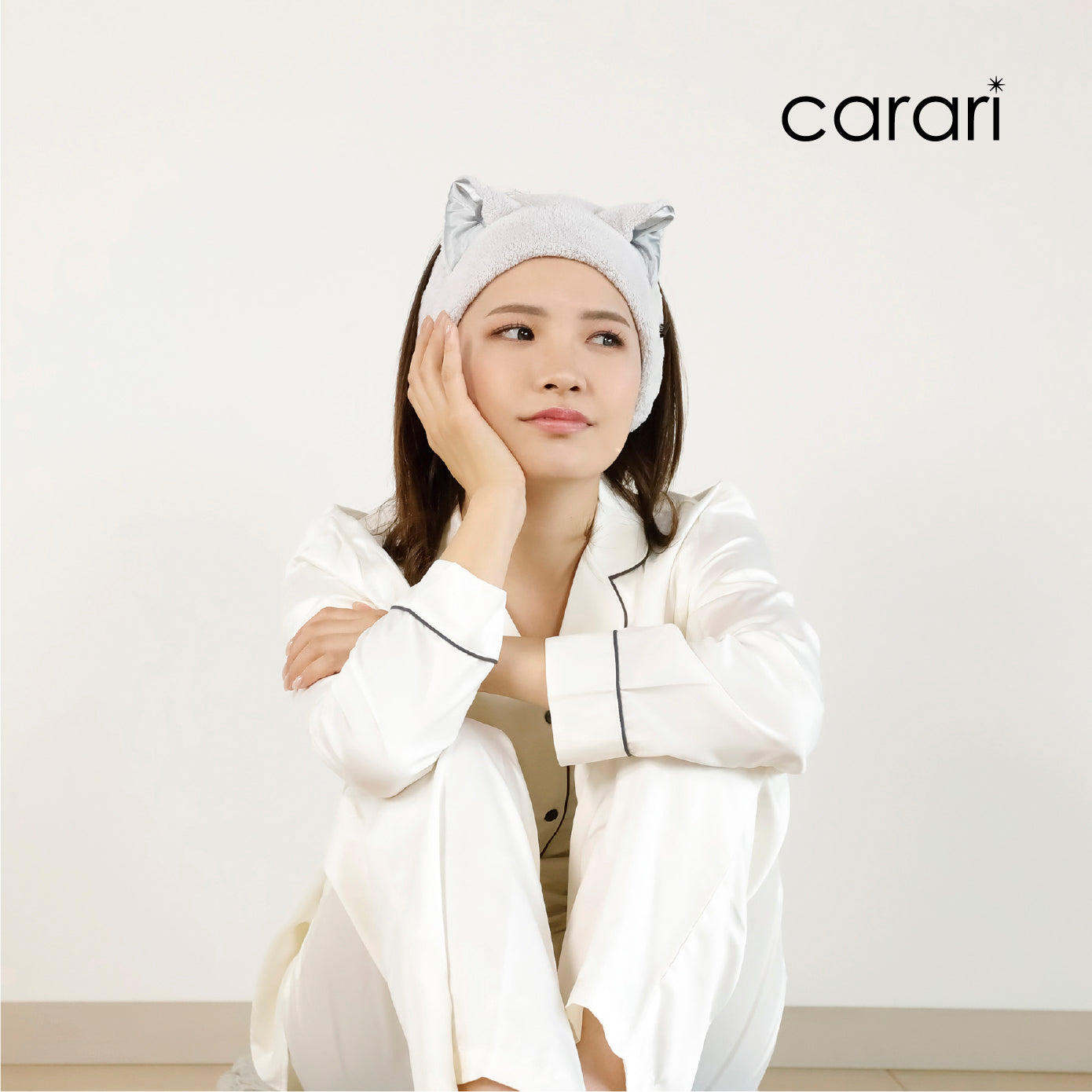 吸水アニマル サテン ヘアバンド