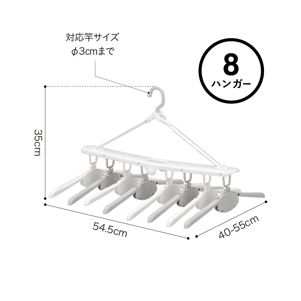 The hangers ワンタッチ8連ハンガー