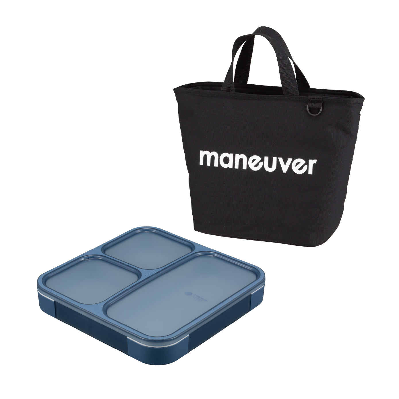 【セット】薄型弁当箱 抗菌フードマン800ml 保冷ランチトートバッグ maneuver M セット