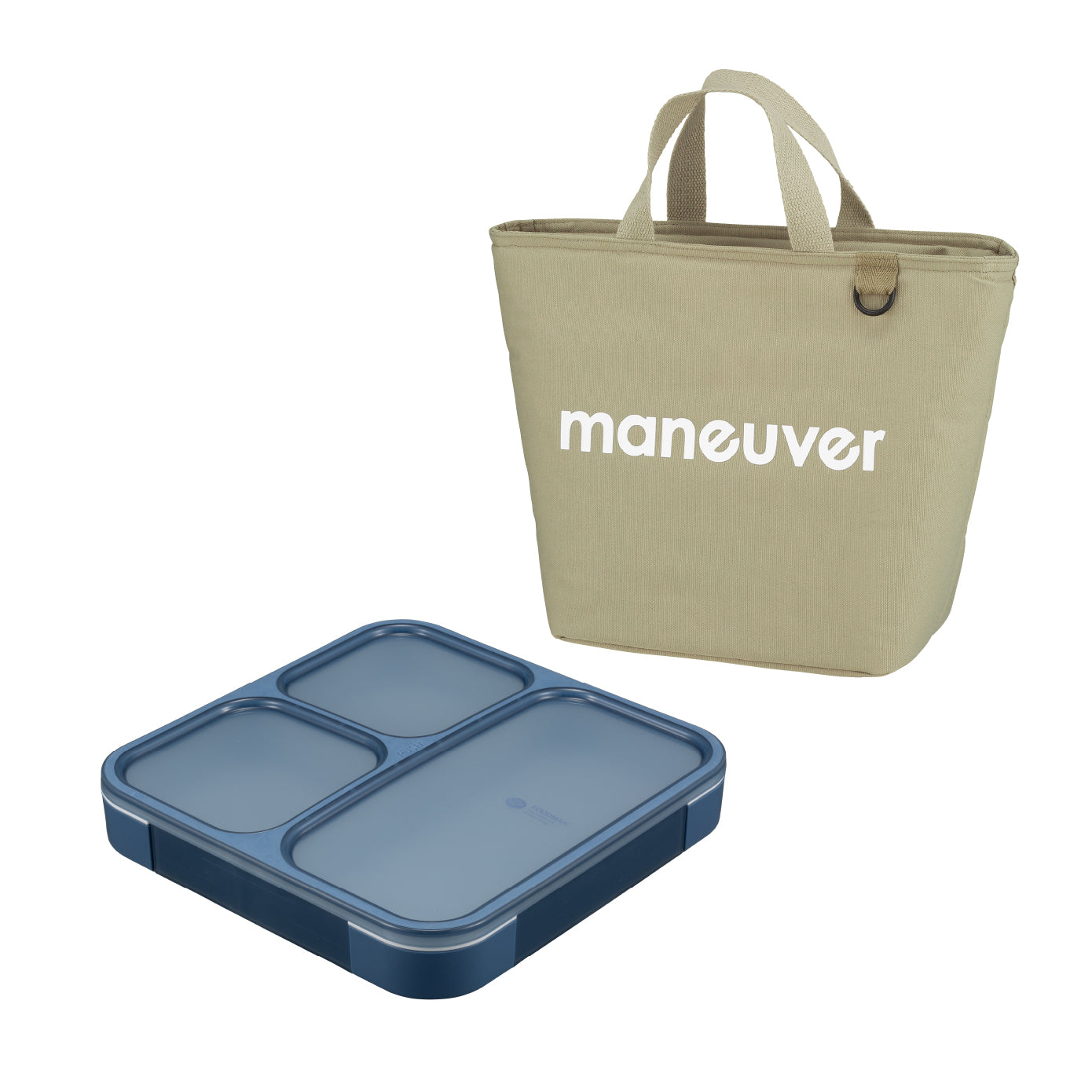 【セット】薄型弁当箱 抗菌フードマン800ml 保冷ランチトートバッグ maneuver M セット