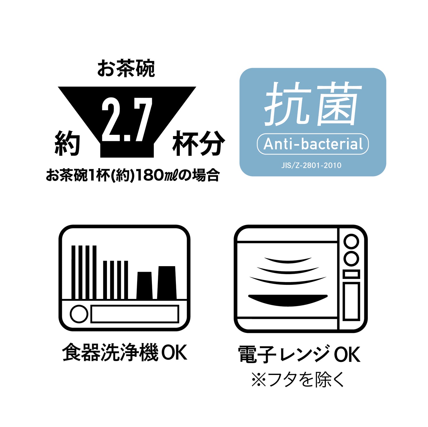 薄型弁当箱 抗菌フードマン500ml