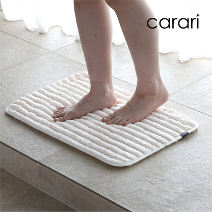 <span style="display:block; text-align:center;">
carari<br>
カラリポコ バスマット ストライプ
</span>