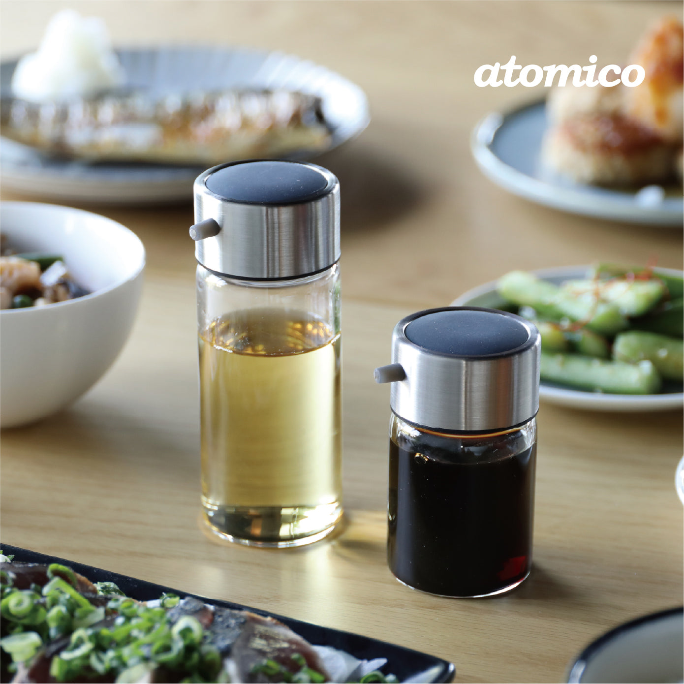 <span style="display:block; text-align:center;">atomico<br>耐熱ガラス醤油差し</span>