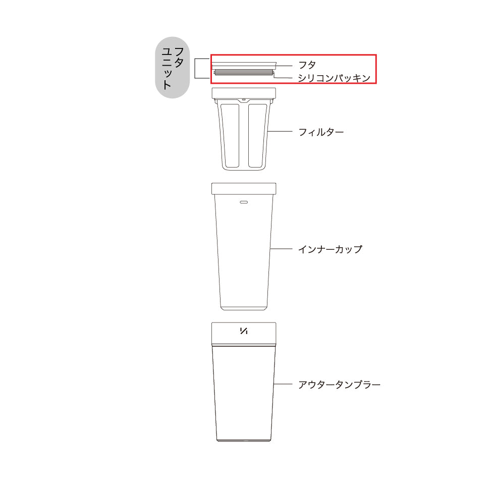 【部品】1/1タンブラー 蓋+パッキン