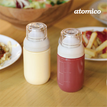 <span style="display:block; text-align:center;">atomico<br>プッシュで適量 調味料ボトル</span>