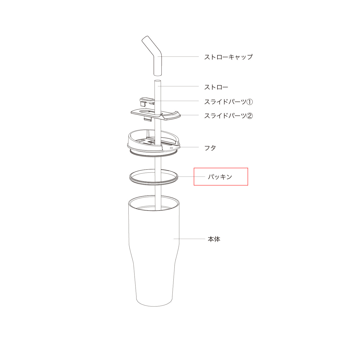 【部品】ANIE 2WAYタンブラー 670 フタパッキン