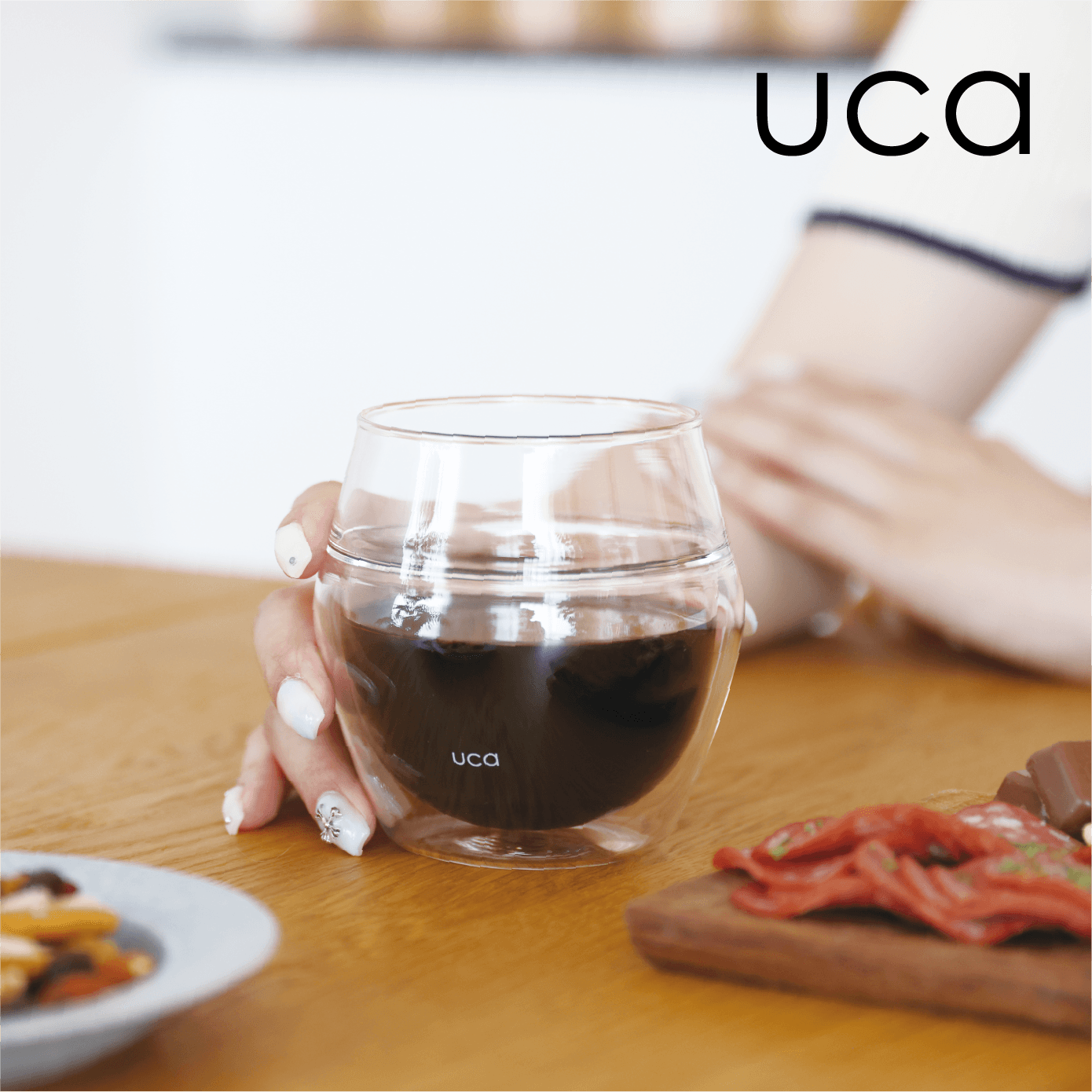 <span style="display:block; text-align:center;">UCA<br>香りを楽しむ 耐熱ダブルグラス</span>