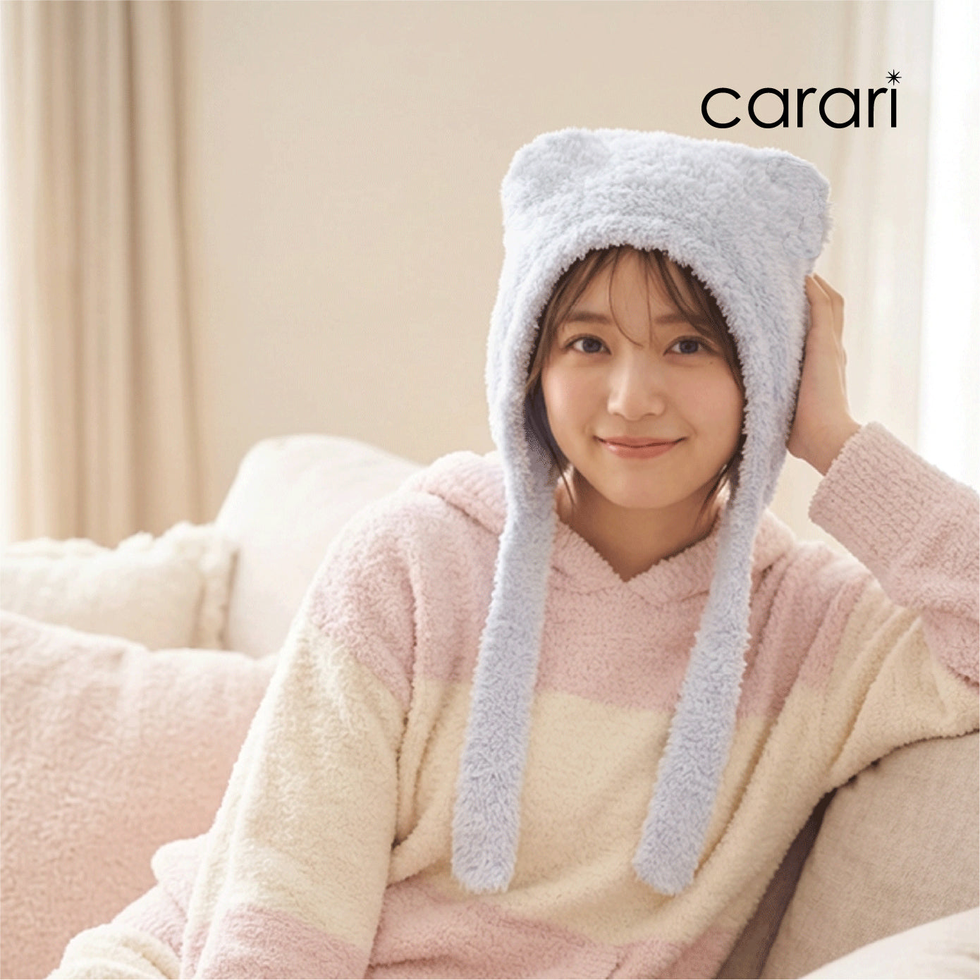 <span style="display:block; text-align:center;">carari<br>カラリファズ吸水ヘアケアシリーズ</span>