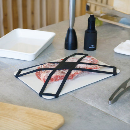 バンドで密着しっかり解凍！食材との接触面を増やし熱移動を促進させ解凍します。