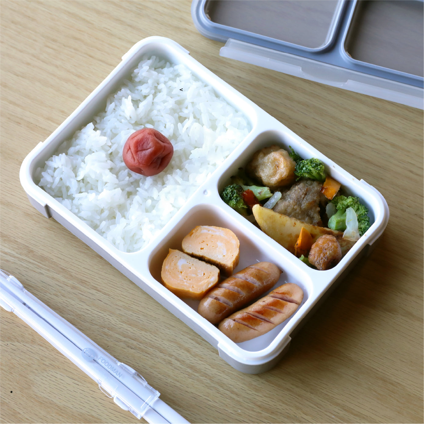 お弁当の献立が一度に出来て盛り付けも簡単