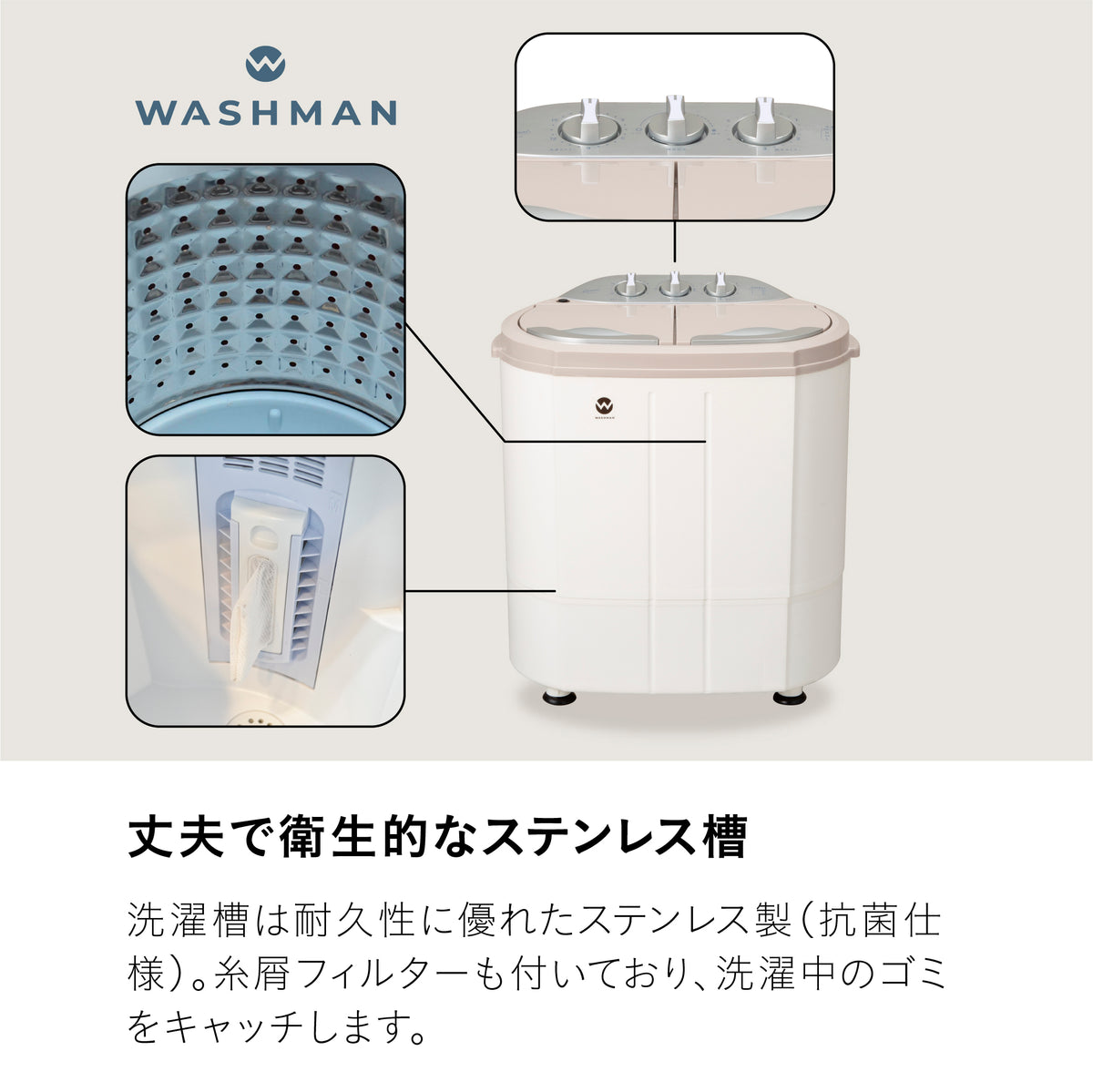 【数量限定/エシカル品】ウォッシュマン TOM-05w
