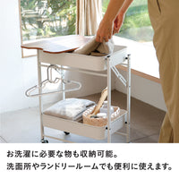 折り畳める２段ワゴン Amely