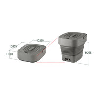 <span style="display:block; text-align:center;">本体サイズ<br>[使用時]W325×D255×H265mm<br>[収納時]W325×D255×H110mm</span>