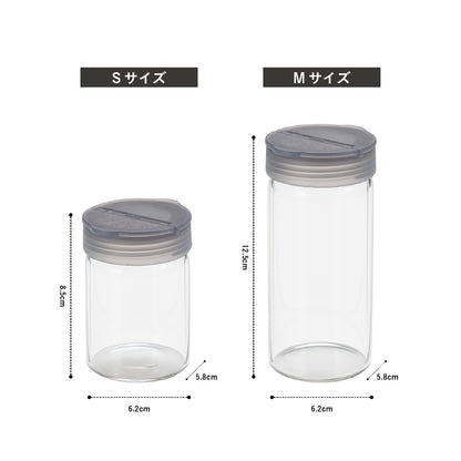 <span style="display:block; text-align:center;">
Sサイズ/W62×D58×H85mm<br>
Mサイズ/W62×D58×H125mm
</span>