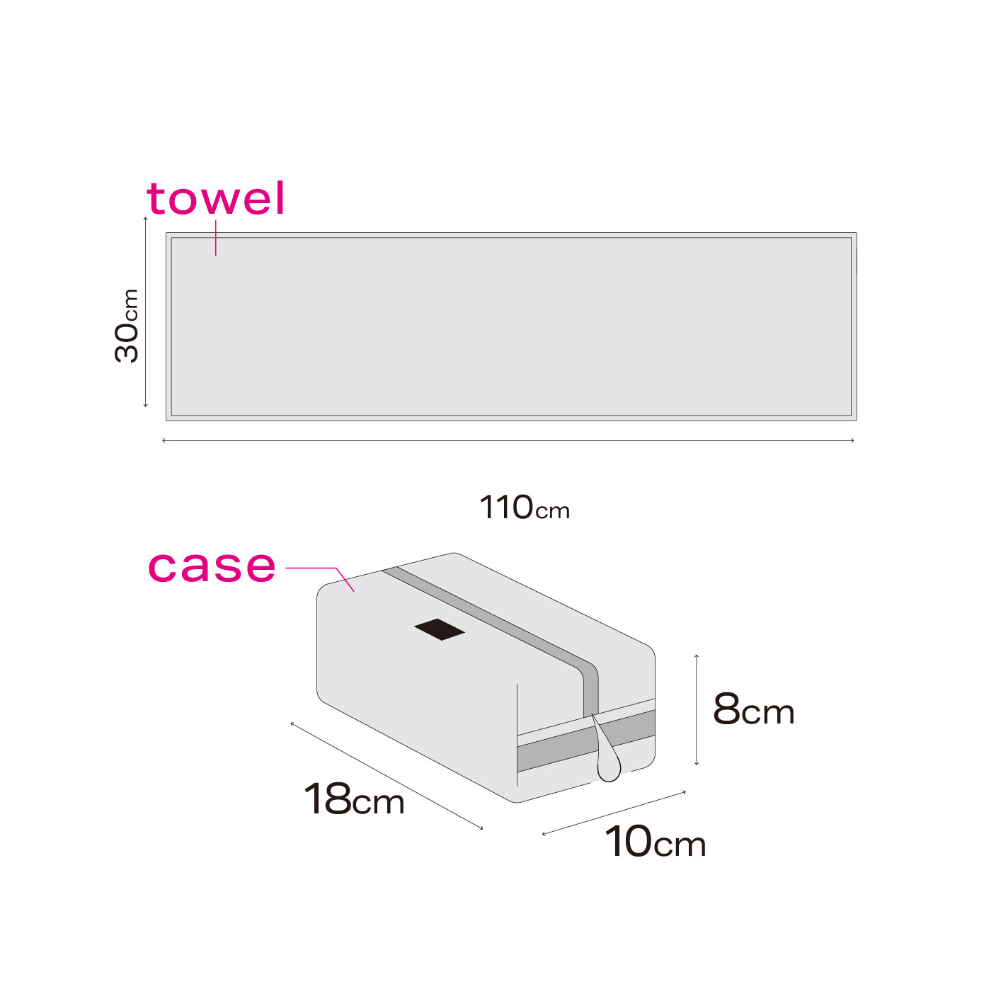 <span style="display:block; text-align:center;">［本体］W1,100×D300mm<br>
［ケース］W180×D100×H80mm</span>