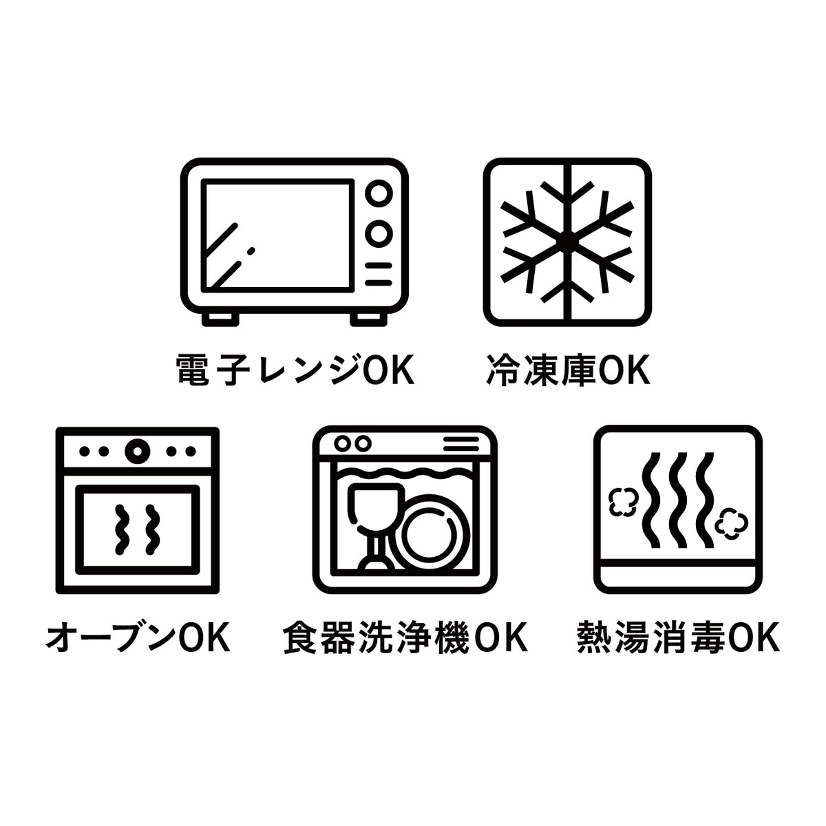 ●本来の用途以外のご使用はお止め下さい。●空だきや中身が少ない状態で電子レンジ・オーブンに入れないで下さい。●直火・ストーブの上では使用しないで下さい。●加熱後は本体が熱くなりますので、持ち運びの際は鍋つかみなどを使って器全体やハンドルを持って下さい。