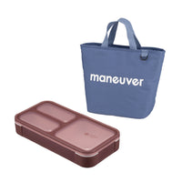 【セット】薄型弁当箱 抗菌フードマン400ml 保冷ランチトートバッグ maneuver M セット