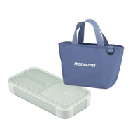 【セット】薄型弁当箱 抗菌フードマン400ml 保冷ランチトートバッグ maneuver S セット