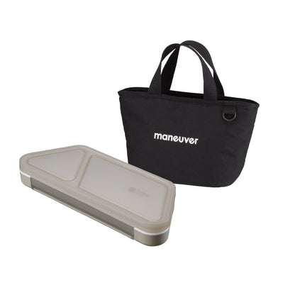 【セット】薄型弁当箱抗菌フードマンおにぎり 保冷ランチトートバッグ maneuver S セット