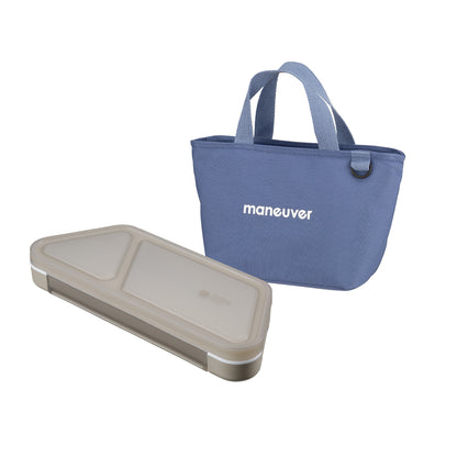 【セット】薄型弁当箱抗菌フードマンおにぎり 保冷ランチトートバッグ maneuver S セット