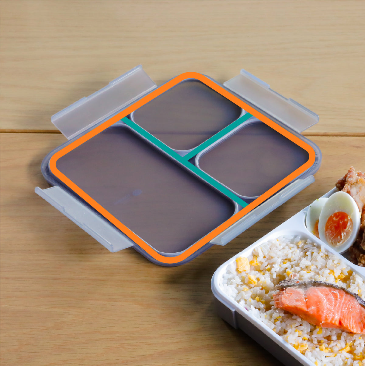 薄型弁当箱 抗菌フードマン800ml
