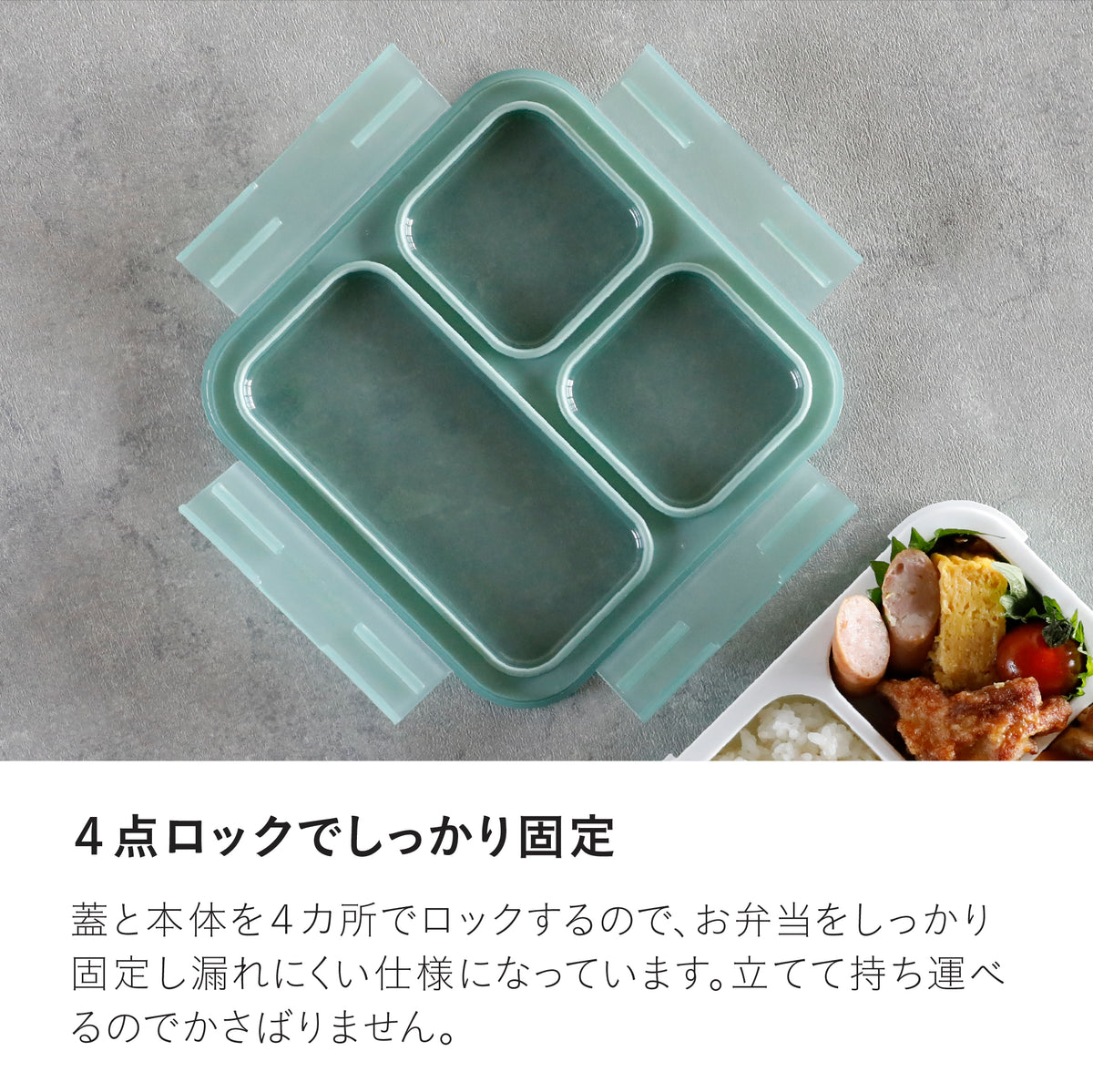 薄型弁当箱 抗菌フードマン500ml