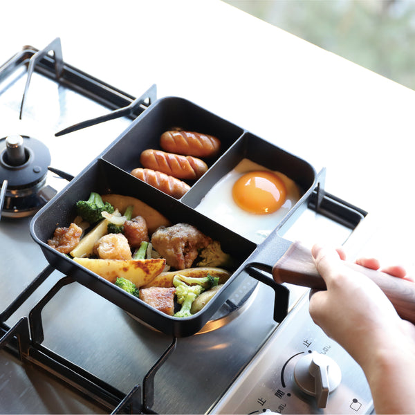 IH対応三品同時に作れるフライパン MC